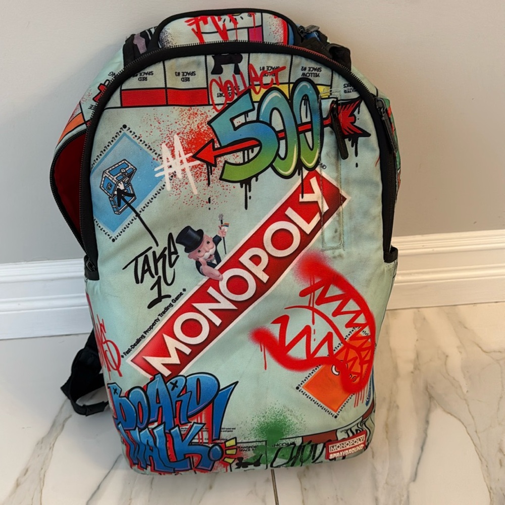Sprayground monopoly bag as shown